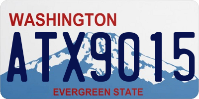 WA license plate ATX9015