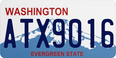WA license plate ATX9016
