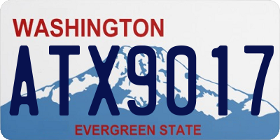 WA license plate ATX9017
