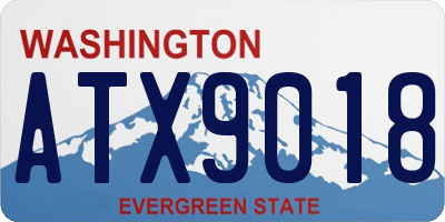WA license plate ATX9018