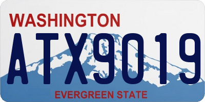 WA license plate ATX9019