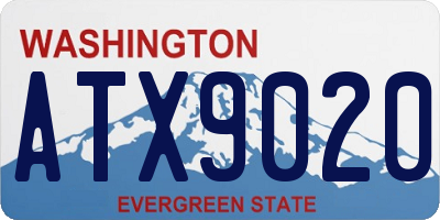 WA license plate ATX9020