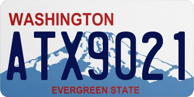 WA license plate ATX9021