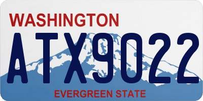 WA license plate ATX9022