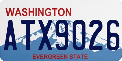 WA license plate ATX9026