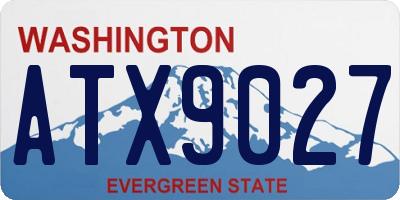 WA license plate ATX9027