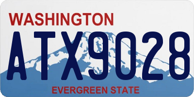 WA license plate ATX9028