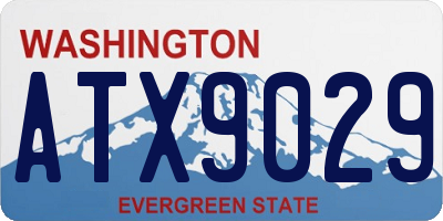 WA license plate ATX9029