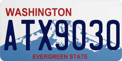WA license plate ATX9030
