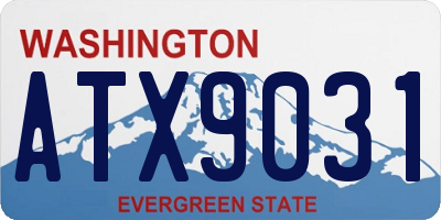WA license plate ATX9031