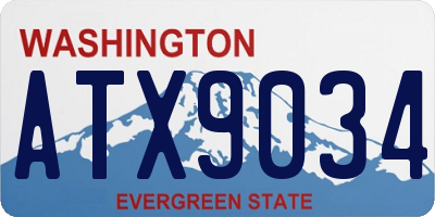 WA license plate ATX9034