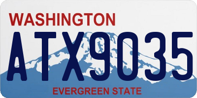 WA license plate ATX9035