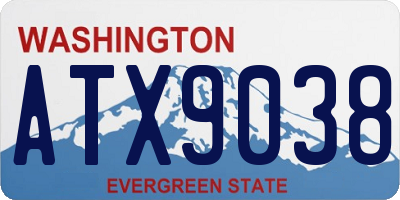 WA license plate ATX9038