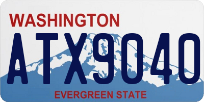 WA license plate ATX9040