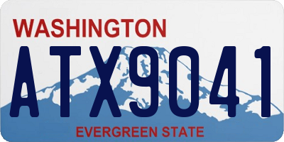 WA license plate ATX9041