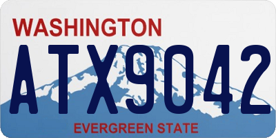 WA license plate ATX9042