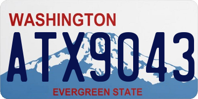 WA license plate ATX9043
