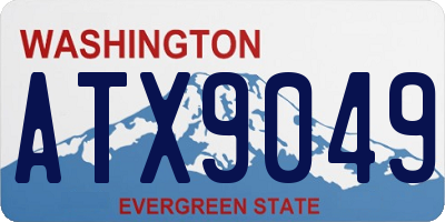 WA license plate ATX9049