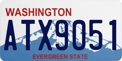 WA license plate ATX9051