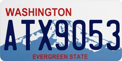 WA license plate ATX9053