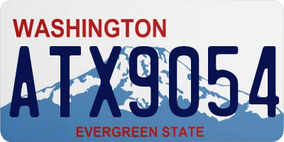 WA license plate ATX9054