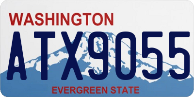 WA license plate ATX9055