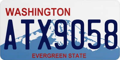 WA license plate ATX9058