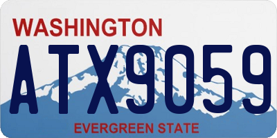 WA license plate ATX9059