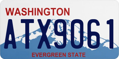 WA license plate ATX9061