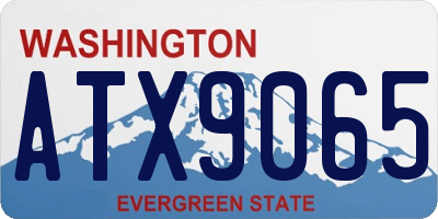 WA license plate ATX9065