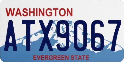 WA license plate ATX9067