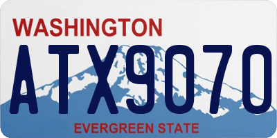 WA license plate ATX9070