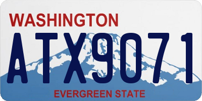 WA license plate ATX9071