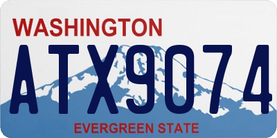 WA license plate ATX9074