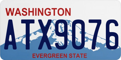 WA license plate ATX9076