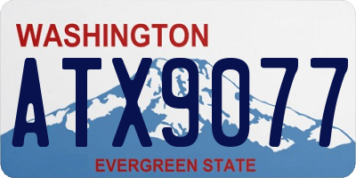 WA license plate ATX9077