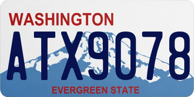 WA license plate ATX9078