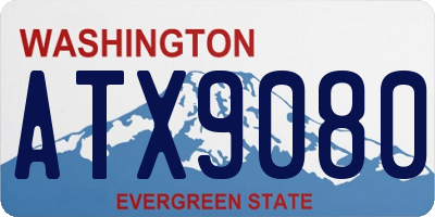 WA license plate ATX9080