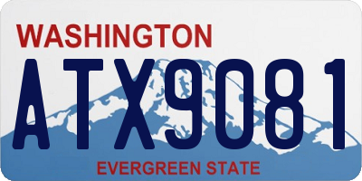 WA license plate ATX9081