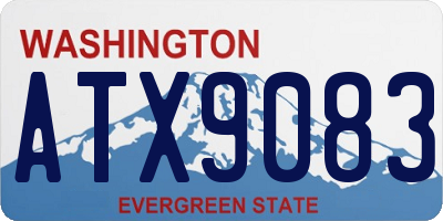 WA license plate ATX9083