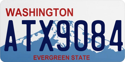 WA license plate ATX9084