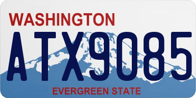 WA license plate ATX9085