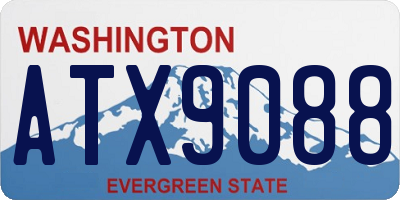 WA license plate ATX9088