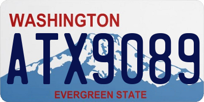 WA license plate ATX9089