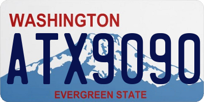 WA license plate ATX9090