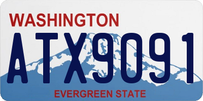 WA license plate ATX9091