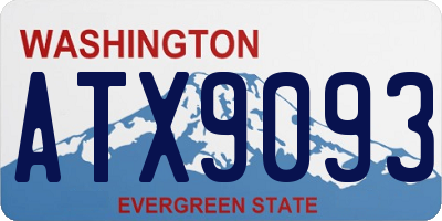 WA license plate ATX9093