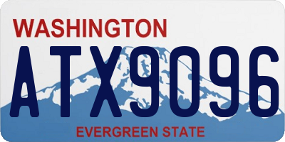 WA license plate ATX9096