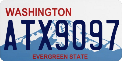 WA license plate ATX9097