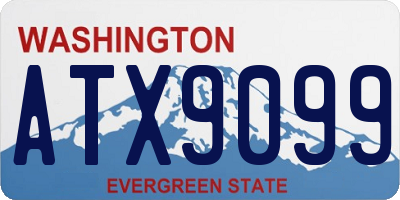 WA license plate ATX9099